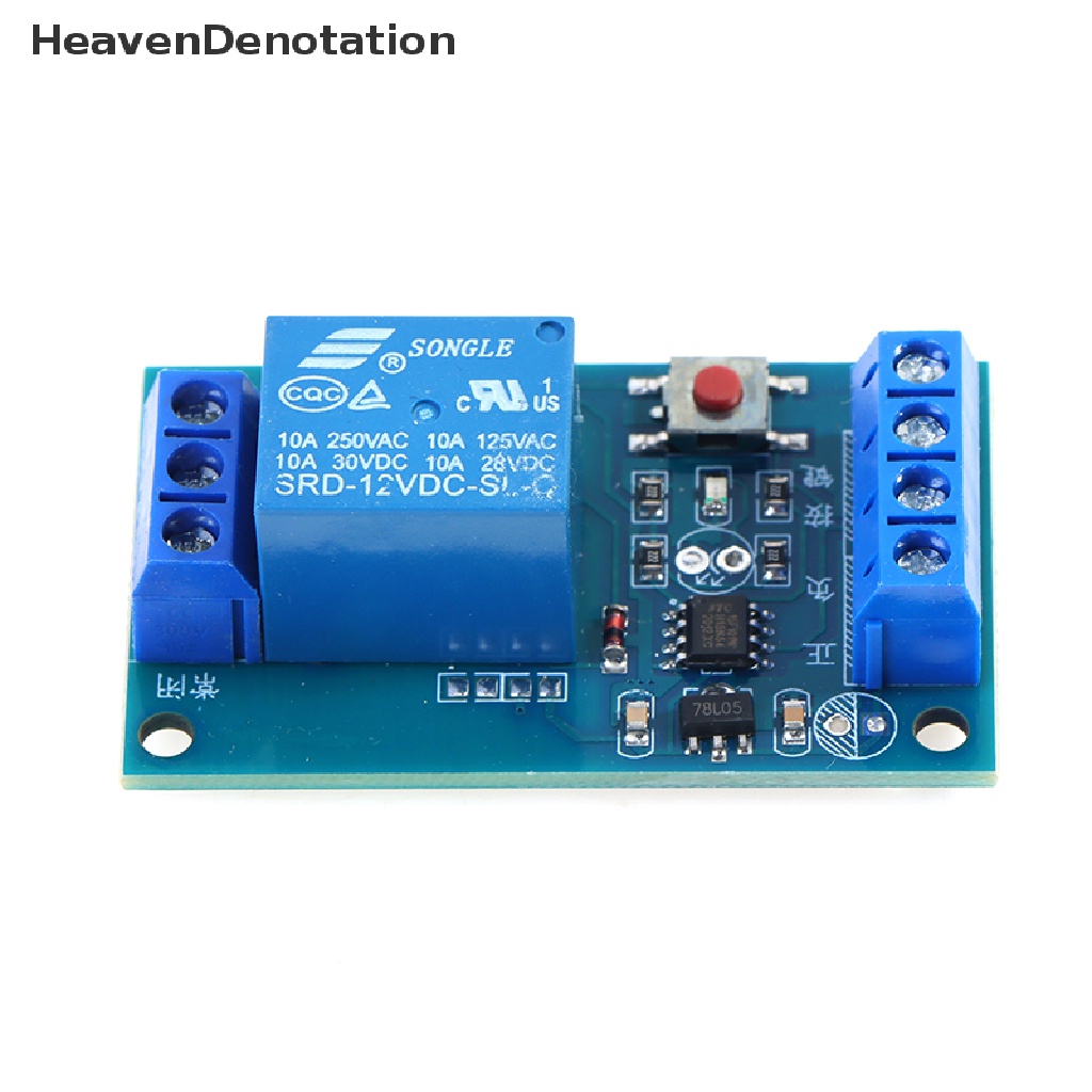 [HeavenDenotation] Modul Relay Bistable Kunci Tunggal Saklar Refit Mobil Satu Kunci Start Stop HDV