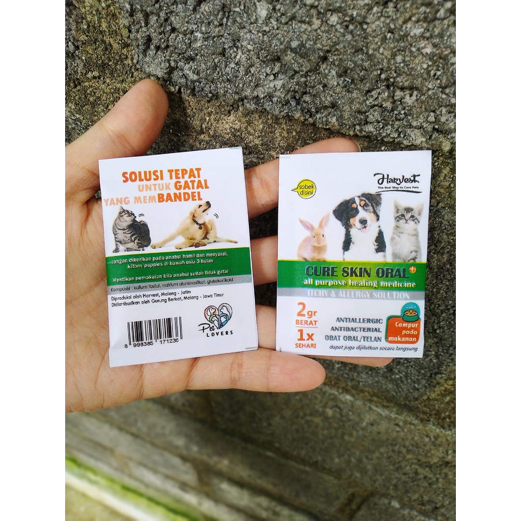 obat jamur kucing anjing scabies alergi gatal bakteri kuman infeksi - obat minum - harvest cure skin