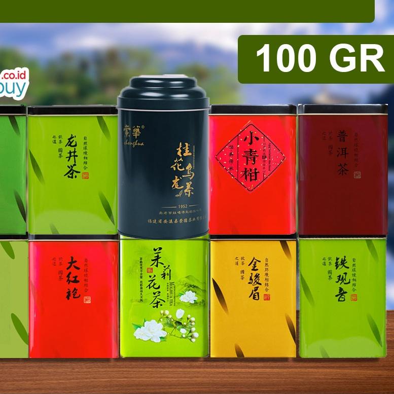 

✦ ( BELI 5 GRATIS 1 ) Teh Cina Chinese Tea Premium Kemasan Kaleng 100 gram Tie guan yin da hong pao bi luo chun jasmine teh hijau premium teh oolong teh jinjunmei teh pu erh cha long jing ✱