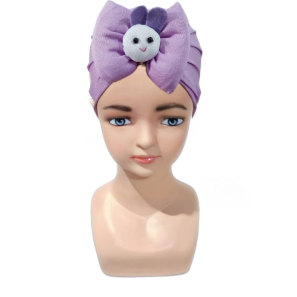 turban anak kupluk penutup kepala bayi usia 0-3 tahun (Pita Boneka)