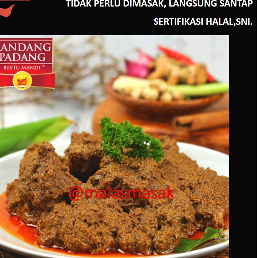 

✩ Rendang Basah Padang Restu Mande Ori 300 Gram ♞