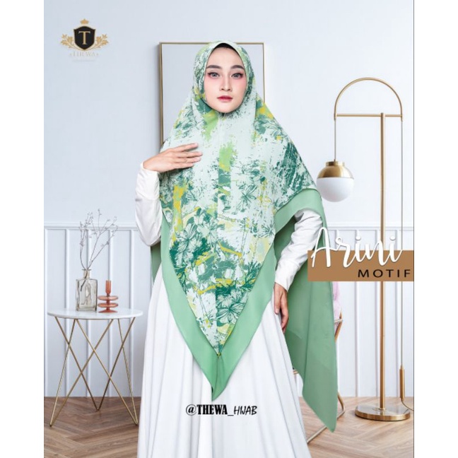 Hijab motif / khimar motif arini / hijab instan motif / kerudung motif / thewa hijab TERLARIS