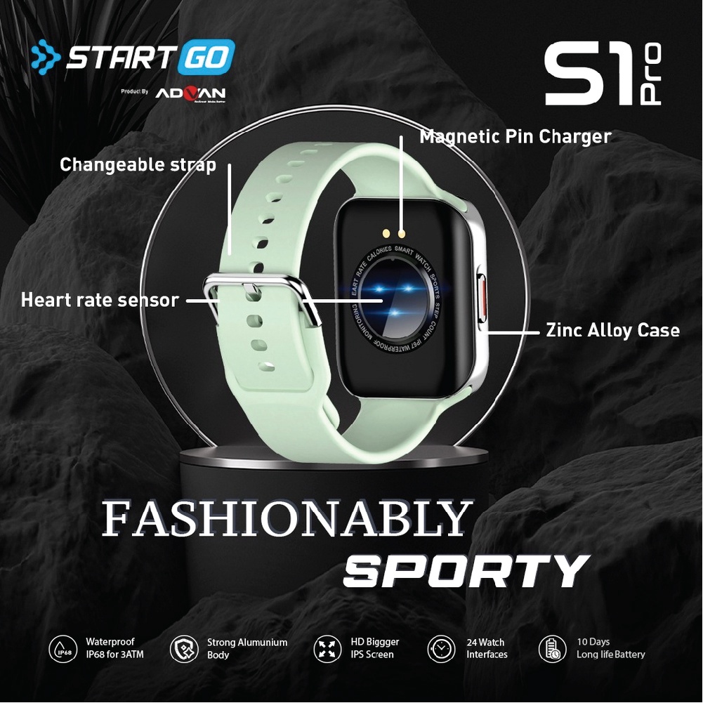 SMARTWATCH JAM PINTAR ADVAN S1 PRO JAM SPORT DIGITAL