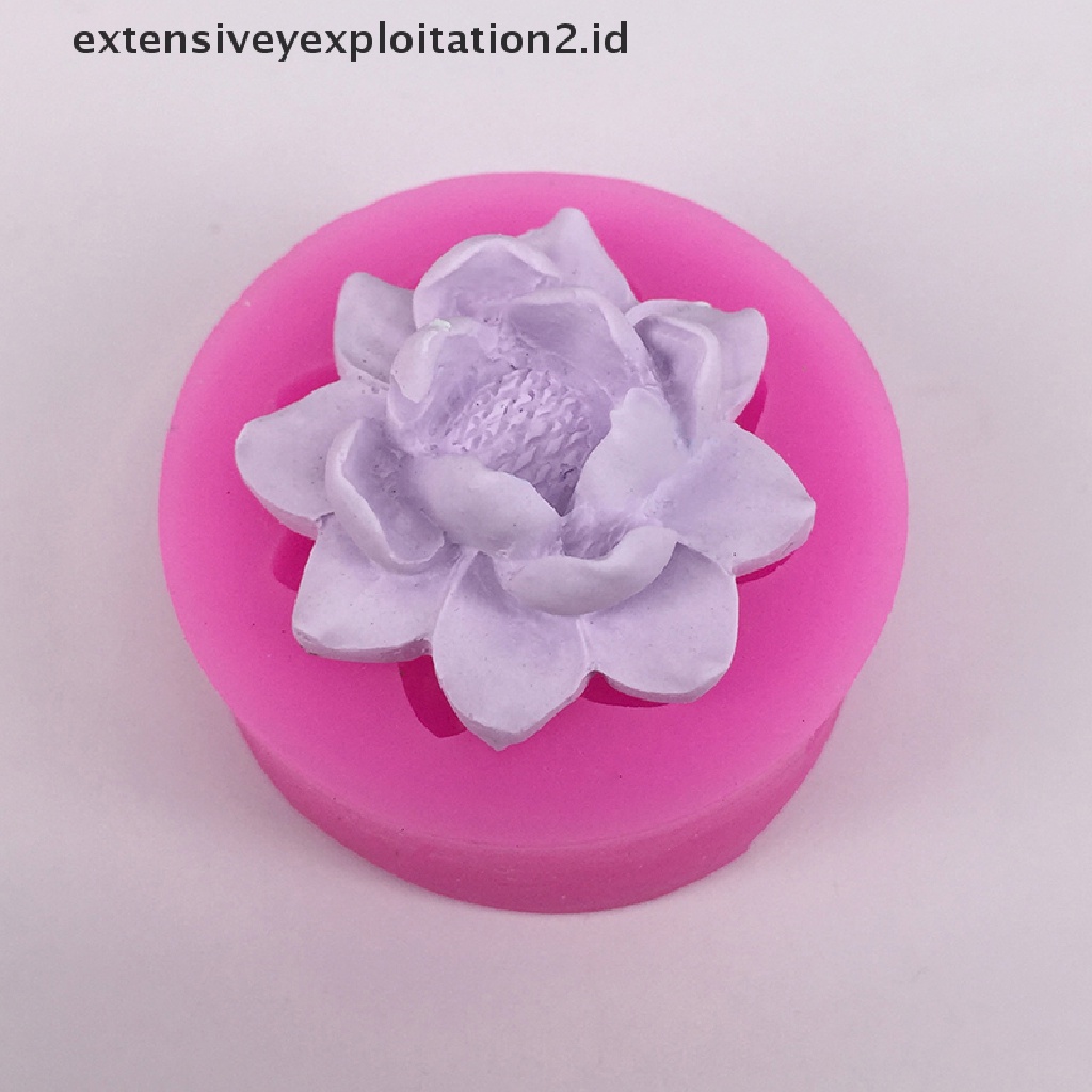 {NEW} 1pc Cetakan Silikon Bentuk Lotus DIY Pastry Cupcake Cetakan Bakeware Sabun Coklat.
