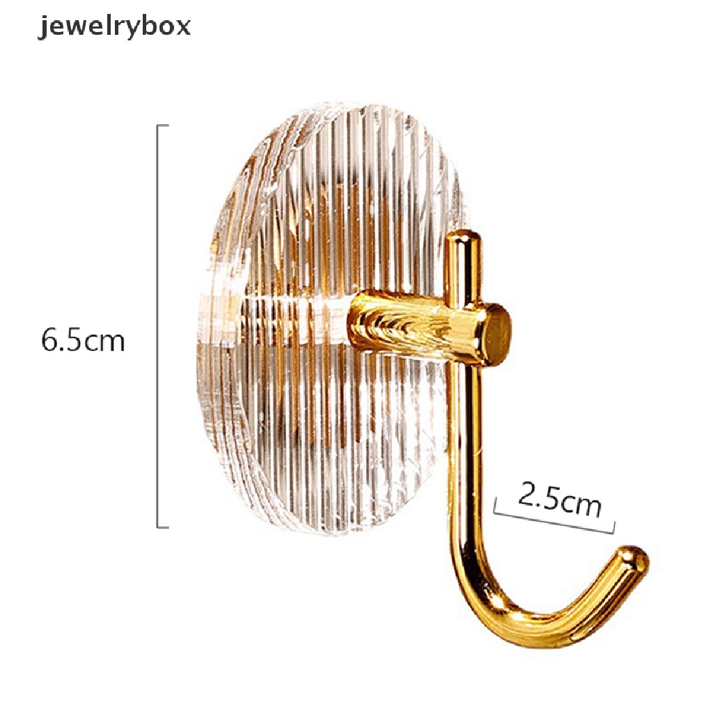 [jewelrybox] Acrylic Hook Wall Hook Perekat Kuat Handuk Ada Pelubang Gantung Dinding Gantungan Baju Kunci Pintu Tas Holder Butik
