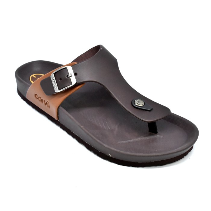 Sandal Pria Carvil Sandal Pria BOSTON-01 M BROWN/STONE - 40(Q9Z1) ORIGINAL BEST SELLER Sandal Pria K