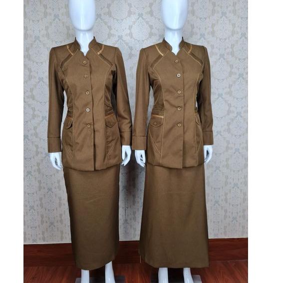 TERLARIS Blazer Azkia Bahan Lokal Pemda Aceh/ Pemda Tua Rok A/ Rok Span/ Celana