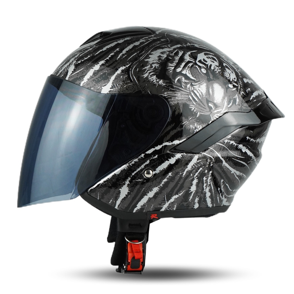 Rsix Helm Half Face Motif series Eltigro White SNI