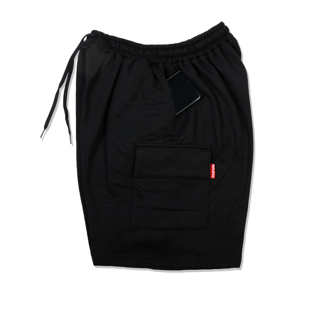 Rifle.co | Celana  Pendek Cargo Pria | celana casual cargo | sweatpants cargo pria | boardshort cargo hitam