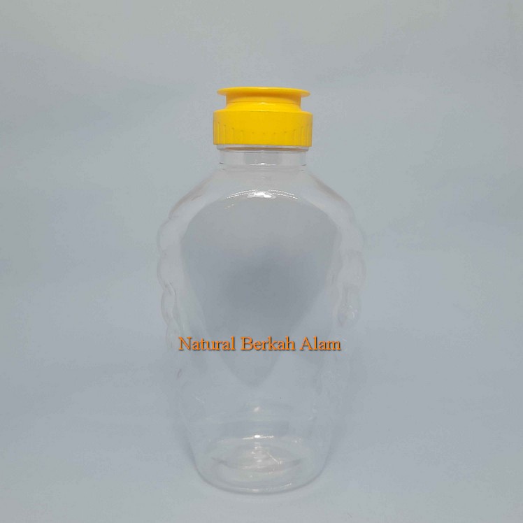 Botol Madu Tj 410 Ml Lengkung Natural Tutup Madu Tj Fliptop / Botol Plastik / Botol Madu / Madu Tj /