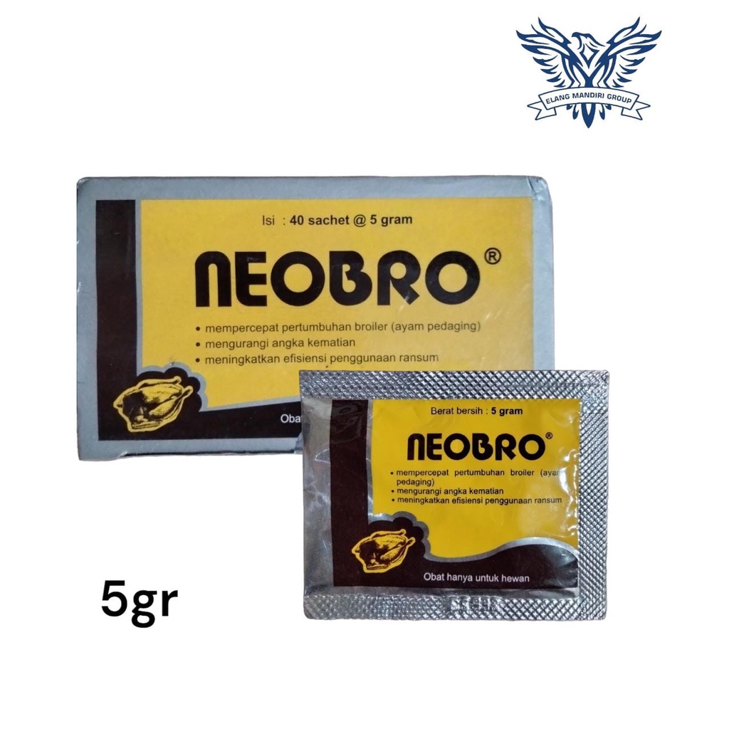 NEOBRO 5gr Vitamin Penambah Nafsu Makan Penggemuk Broiler