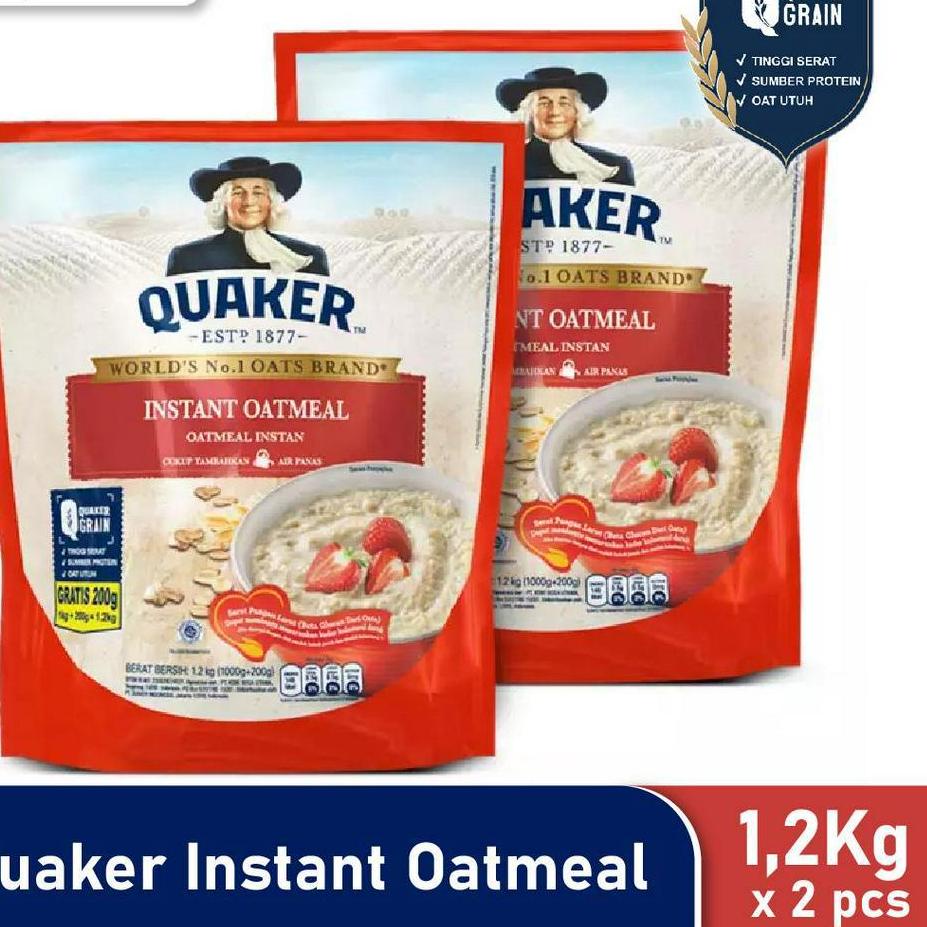 

12.12 Fasion sale Quaker Instant Oatmeal 1200 gr - Twin Pack 