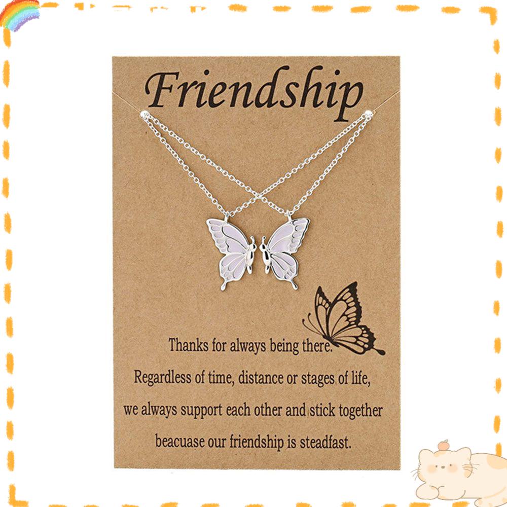 Solighter 2pcs Kalung Persahabatan Hadiah Teman Baru Untuk Gadis Wanita Best Friend Jewelry