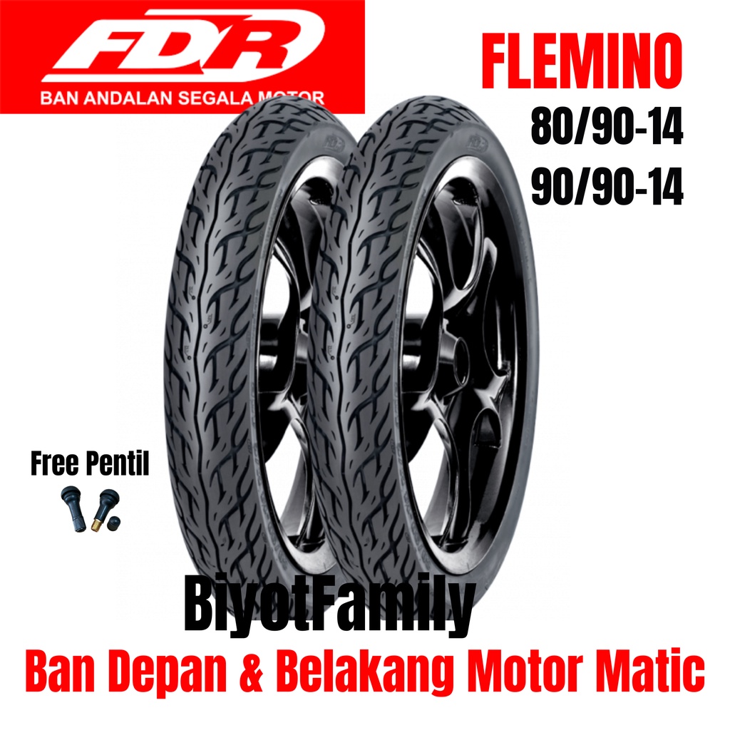 Paket Ban Luar Motor Matic Tubles Fdr Flemino Ring 14 80.90 Dan 90.90 Beat Honda Beat Street Vario 1