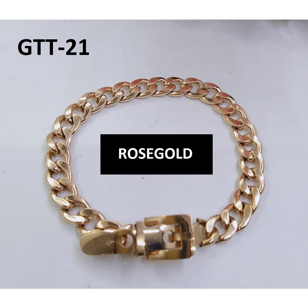 GELANG TANGAN KAKI TITANIUM RANTAI EMAS GOLD IKAT PINGGANG TERMURAH / DUNIA GELANG TERBARU