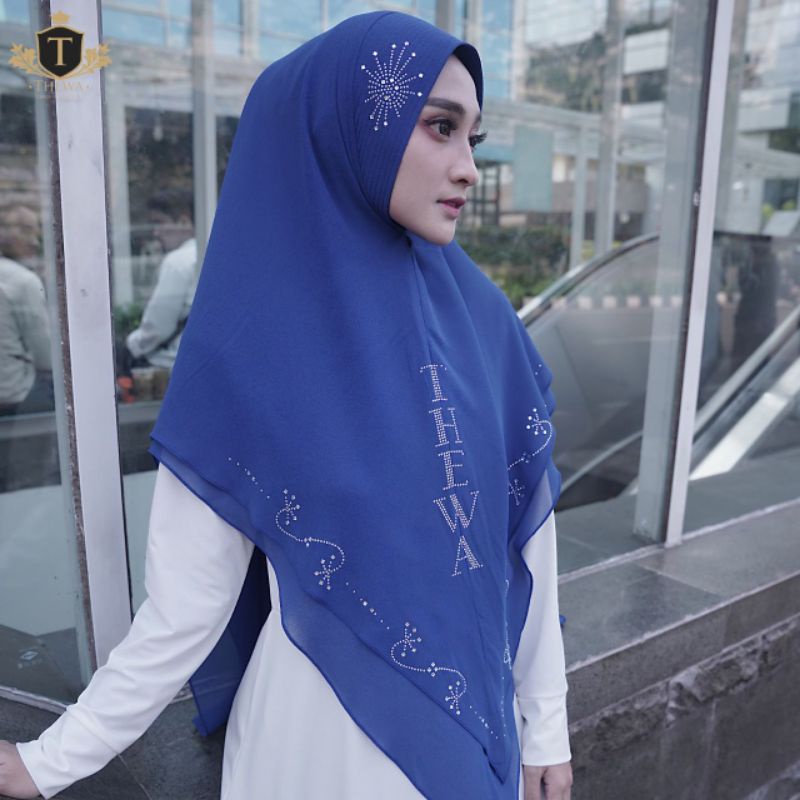 Thewa / khimar payet Aqila / khimar ceruty babydoll payet / jilbab instan / kerudung sayri TERLARIS