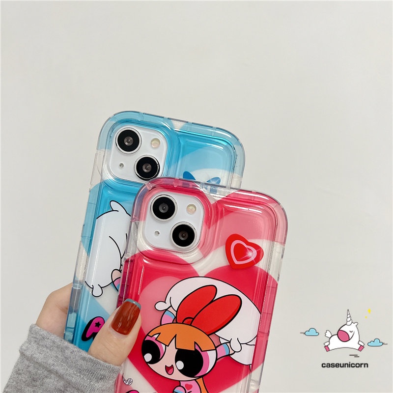 Casing Airbag Shockproof Untuk Realme 9i 6i 5 5i 5s 7i C53 C55 C30 C30s C25 C15 C33 C21Y C12 C35 C25Y C17 C25s C11 C20 C20A C3 C1 C2 Kartun Gadis Gradiasi Cinta Leart Soft Case