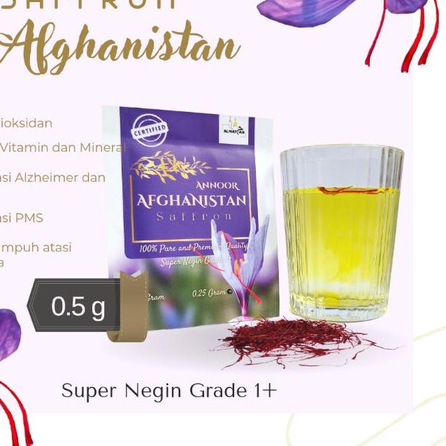 

☃ Saffron Super Negin Grade 1+ 0.5gr Saffron Afghanistan original ☼