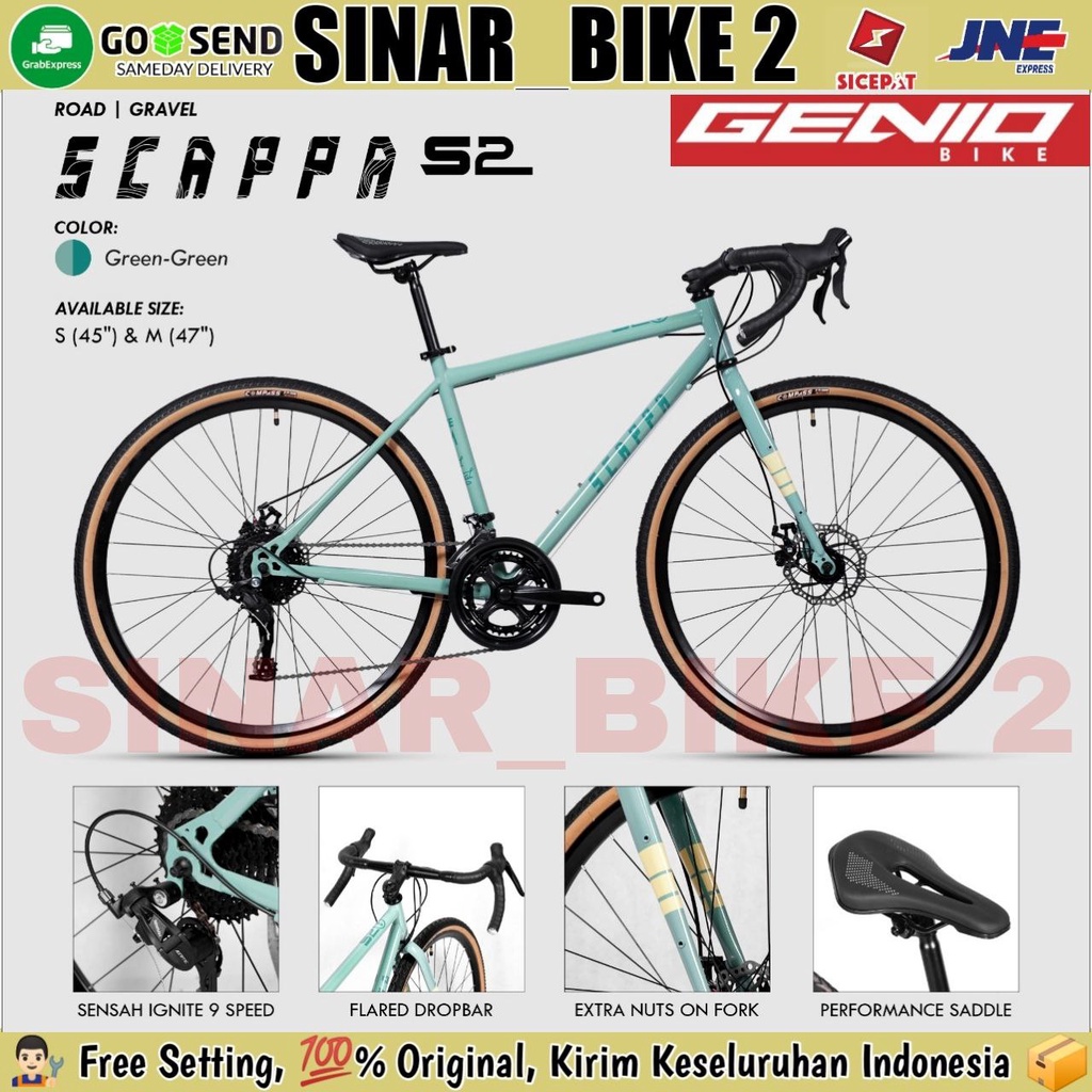 Sepeda Roadbike / Gravel GENIO SCAPPA S2 Steel Balap 700C