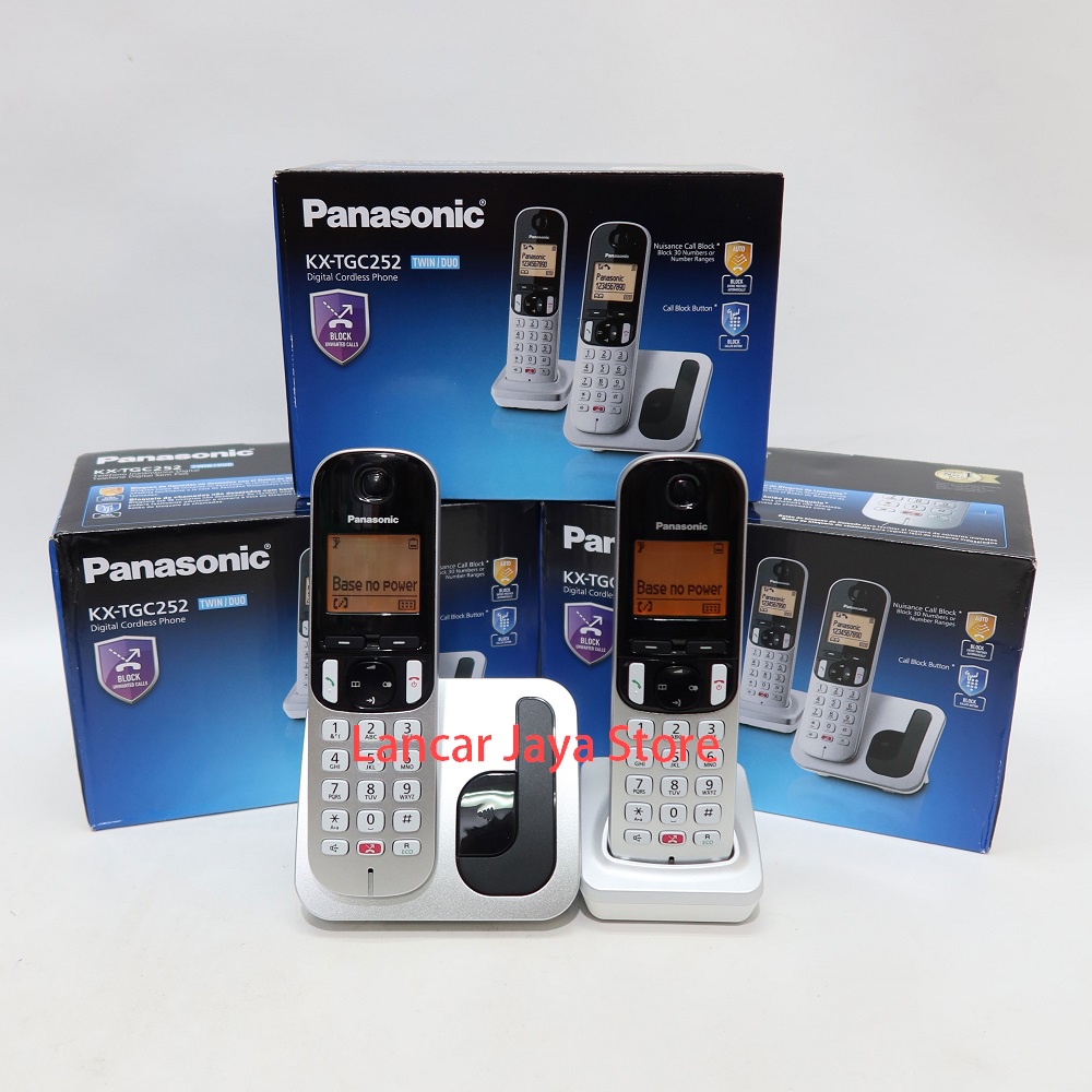 Telepon Wireless Panasonic KX-TGC252 Silver Telpon Rumah Panasonic