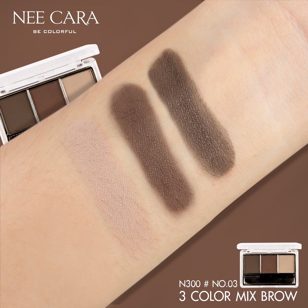 [TERMURAH] Nee Cara 3 Color Mix Brow Powder | Eyebrow Powder | Pensil Alis Browit.id