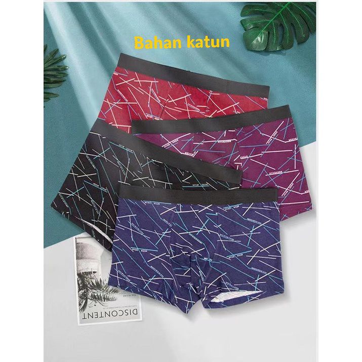 Likesun [ |Boxer Pria satuan | Celana Dalam Pria Dewasa Boxer Sport  High Quality Premium Satuan ]CD70