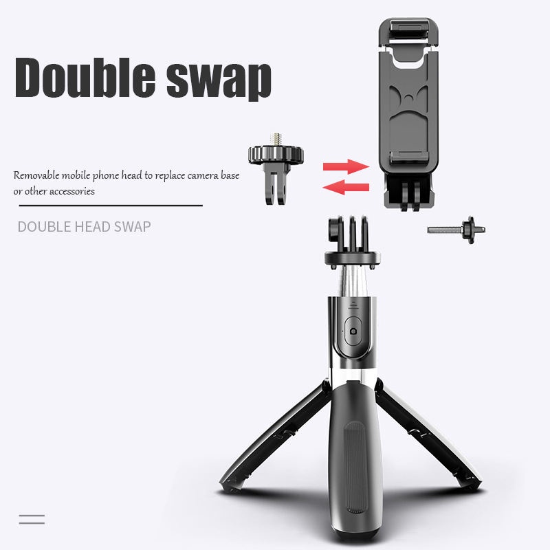 Tongsis S03 All in 1 tongsis tripod bluetooth 360 derajat tongsis tripod wireless remote tripod selfie stick AH047 - XOBOX