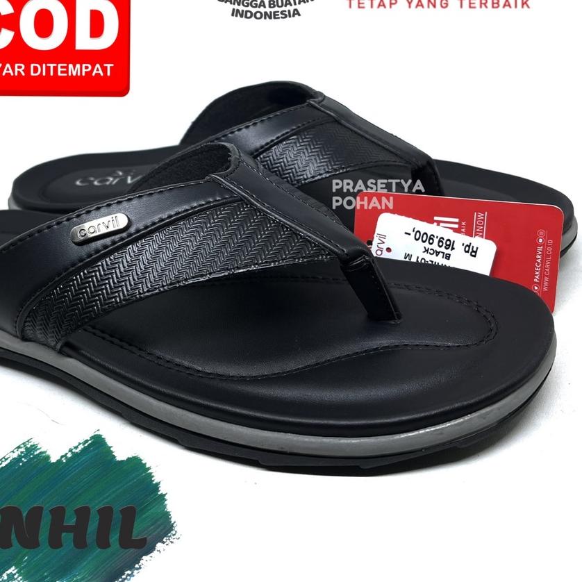 ☛ Sandal Kulit Pria Carvil Original - Sendal Pria Kulit Original Carvil ✤