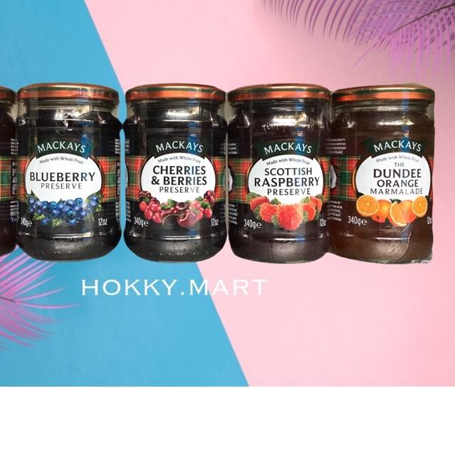 

֍ MACKAYS jam ALL VARIAN 340gr / selai blueberry/ selai cherries / selai strawberry / selai raspberry ♗