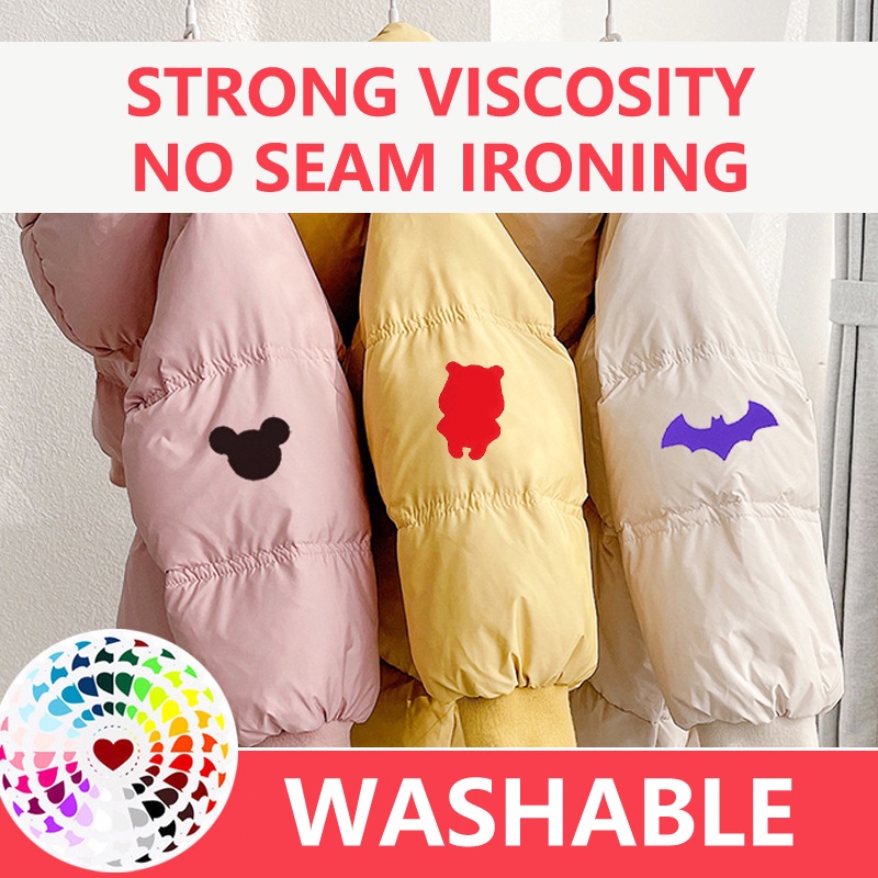 【seasonoun】 Cut-free Label Patch Sticker Washable Hole Repair Fashion Patch Windbreaker .