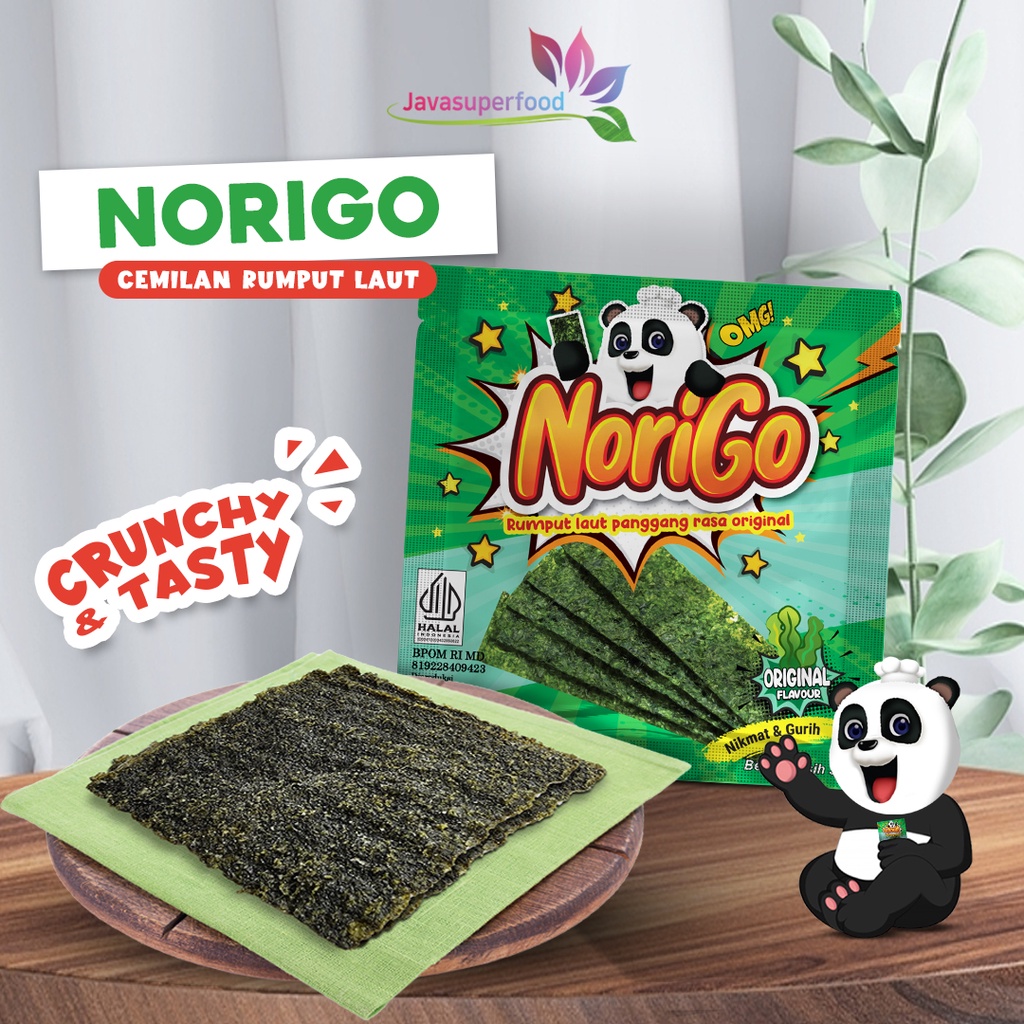 

Norigo Snack (1 BOX ISI 12 PCS) / Nori Sachet Seaweed Snack 3g Halal / Norigo (1 BOX ISI 12 PCS) / Nori Sachet Seaweed Snack 3g Rumput Laut Halal Rasa Original