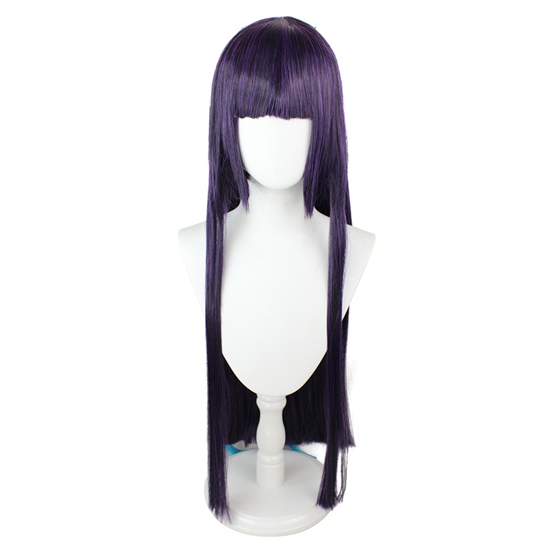 Genshin Karakter cos Wig Satsuki Red Chanjuan Viola Wig Split Twist Kepang Rambut Panjang Miha Renang Anime Tutup Kepala