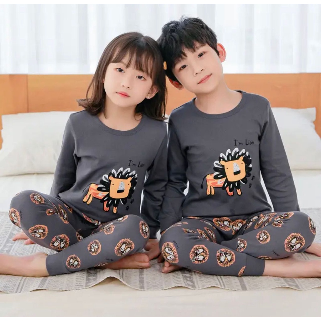 HAPPYSALE24-PIYAMA ANAK BAHAN KAOS PREMIUM PIYAMA KAOS ANAK LAKI LAKI ANAK PEREMPUAN TERLARIS TERBARU BAJU TIDUR