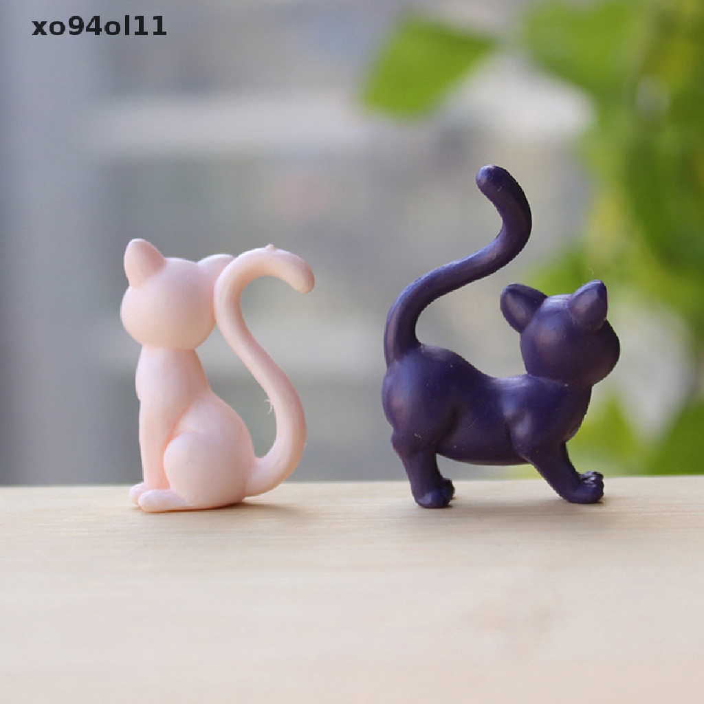 Xo Micro Landscape Berkebun Lucu PVC Kue Kitten Dekorasi Tabletop Boneka OL