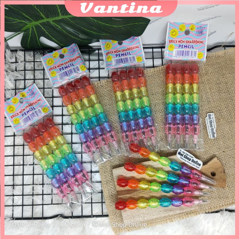 

(1 set=4pc) pensil lantu susun bensia / pensil susun sate / pensil bensia lucu /pencil lantu bensia