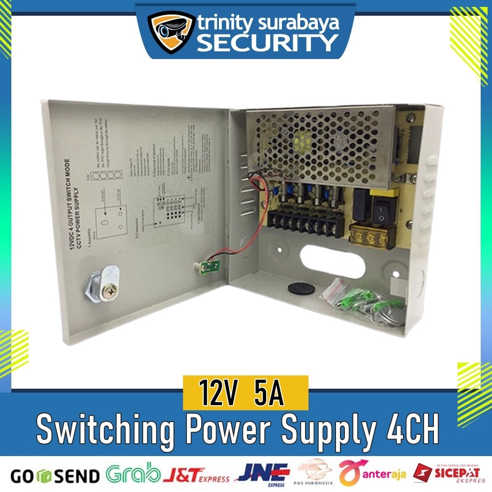 PSU Power Supply Box CCTV 12V 5A