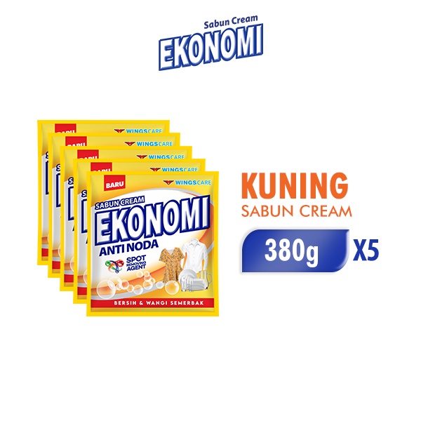 Ekonomi Cream Deterjen Kuning 380 gr x5