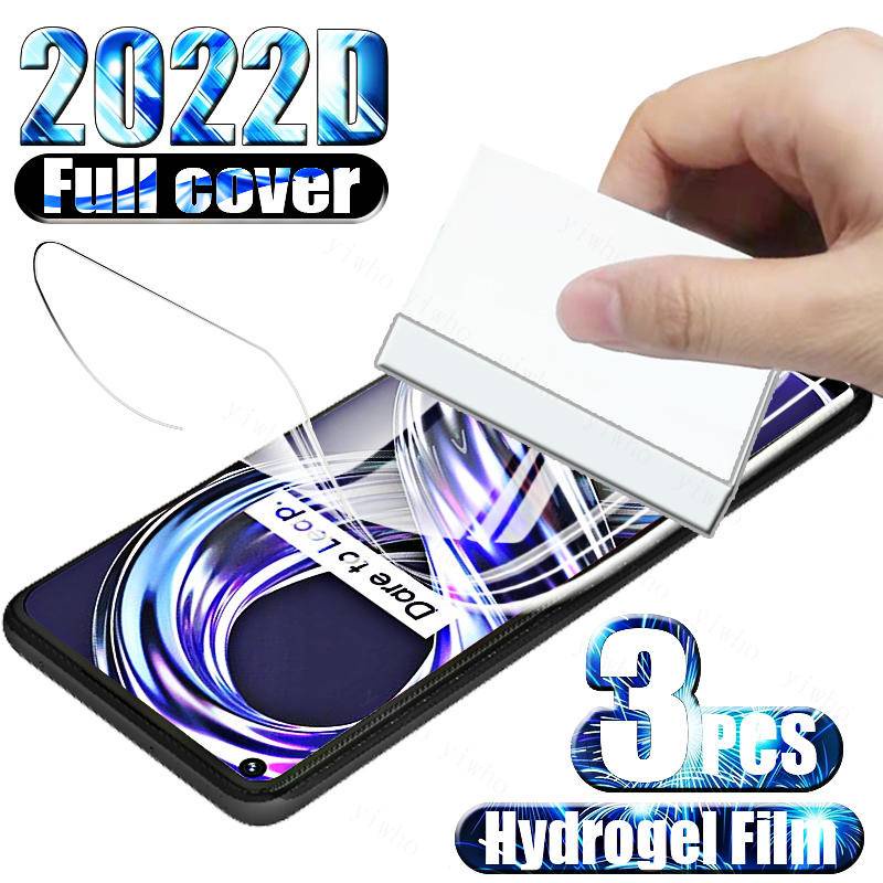 3pcs Film Hydrogel Untuk OPPO Realme 87 6 5 Pro 8i 7i 6i 5i Film Pelindung Layar Untuk OPPO Realme X3 C25 C3 C21 C21Y C20 C17 C15 C11 2021 Film Pelindung