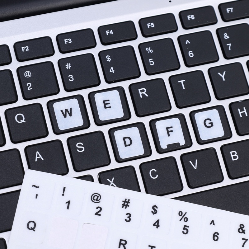 Stiker Huruf Bahasa Inggris Rusia Keyboard Tahan Aus/Karakter Keyboard Pengganti Untuk Komputer PC Laptop