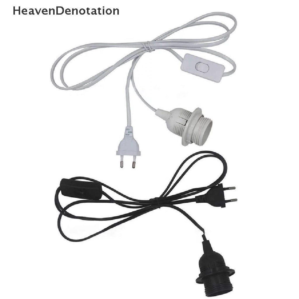 [HeavenDenotation] Holder Base Lampu Kabel Listrik Kabel E27 EU Gantung Pendant LED Light Lamp Socket HDV