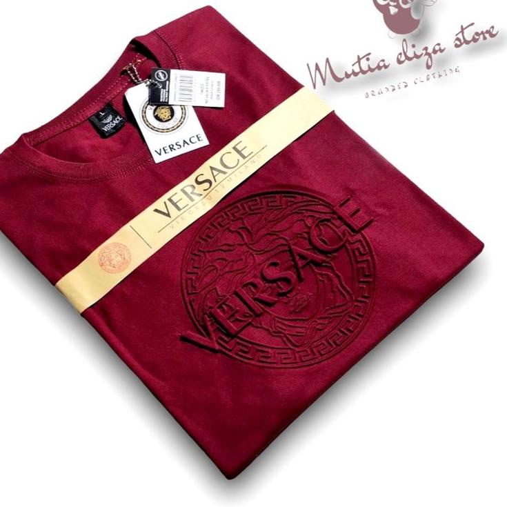 Get Bonus Kaos Embos Distro Premium / Tshirt versace /Kaos distro pria /Kaos lengan pendek