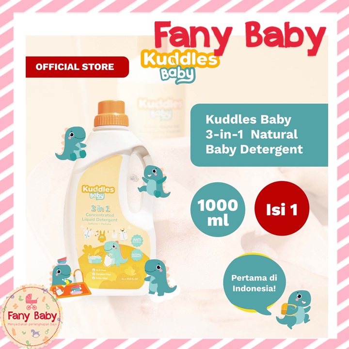 KUDDLES BABY 3 IN 1 LIQUID DETERGENT 1L