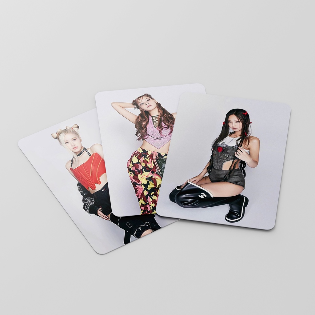 55pcs/box Kartu BP Pink VENOM Photocard LISA ROSE JENNIE JISOO Lomo Hitam Pink Kpop Postcards READY STOCK Blackpink Blackpink