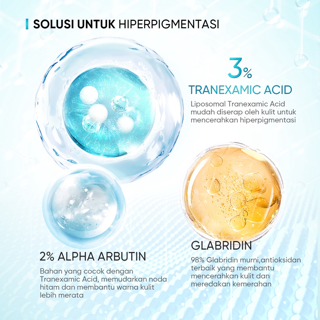 SKINTIFIC 3% Tranexamic Acid Advanced Bright Serum 20ML | Serum wajah skintific tranexamic