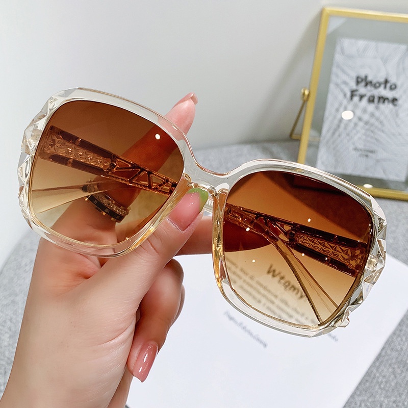 Kacamata Hitam Retro Bingkai Besar Sunglasses Fashion