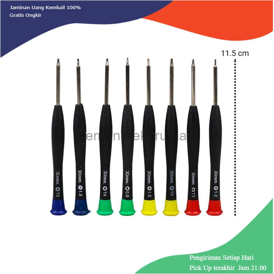 TD - HTA Obeng Set Reparasi Smartphone Handphone 8 in 1