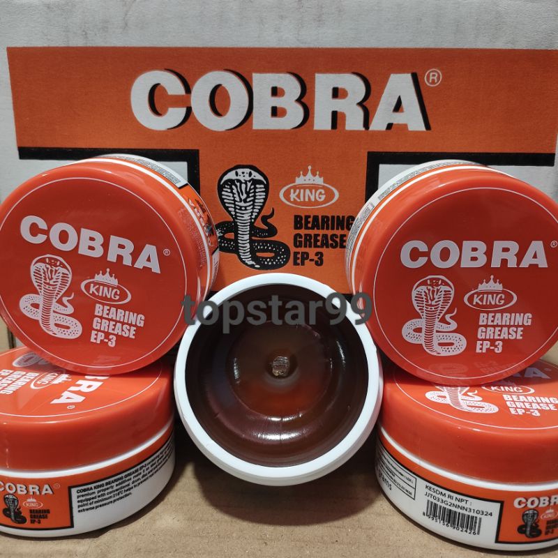 Bearing Grease Cobra King Stempet Pelumas Minyak Gemuk Kobra 100 Gr Warna Bening Kekuningan