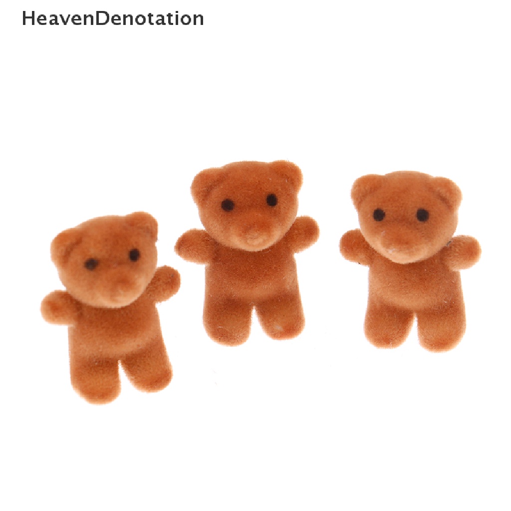 [HeavenDenotation] 1PCS 1: 12 Dollhouse Miniature Mini Bear Model Toys for Doll House Decoration HDV
