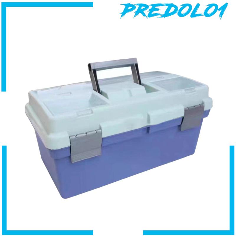 [Predolo1] Kotak Penyimpanan Portabel Organizer Toolbox 16inch Kapasitas Besar Untuk Kantor Rumah