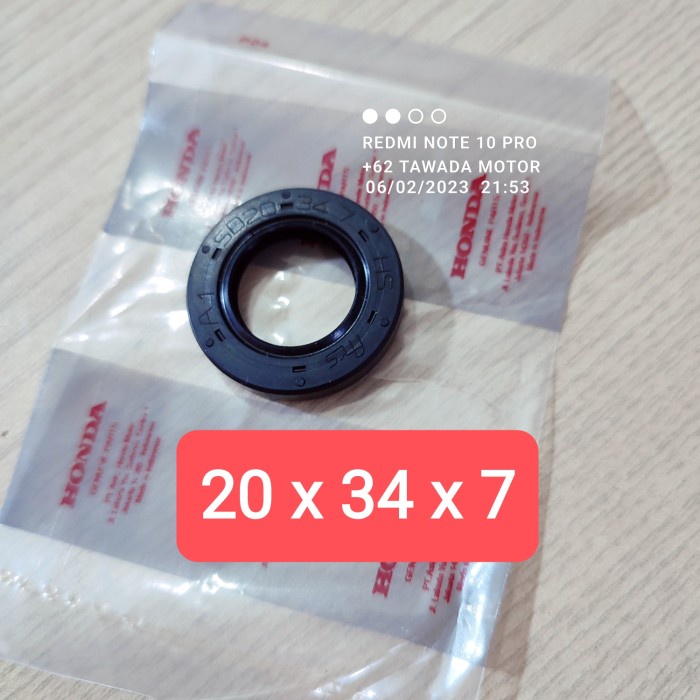 SIL SEAL AS GIR DEPAN MEGAPRO OLD. MEGAPRO NEW. MEGAPRO FI. 20X34X7